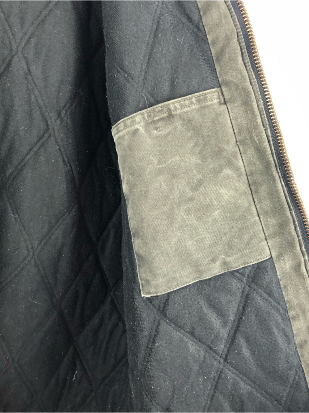 Vintage Men’s Carhartt Duck Jacket with Hood and Leather Logo Patch - Picture 8 of 11
